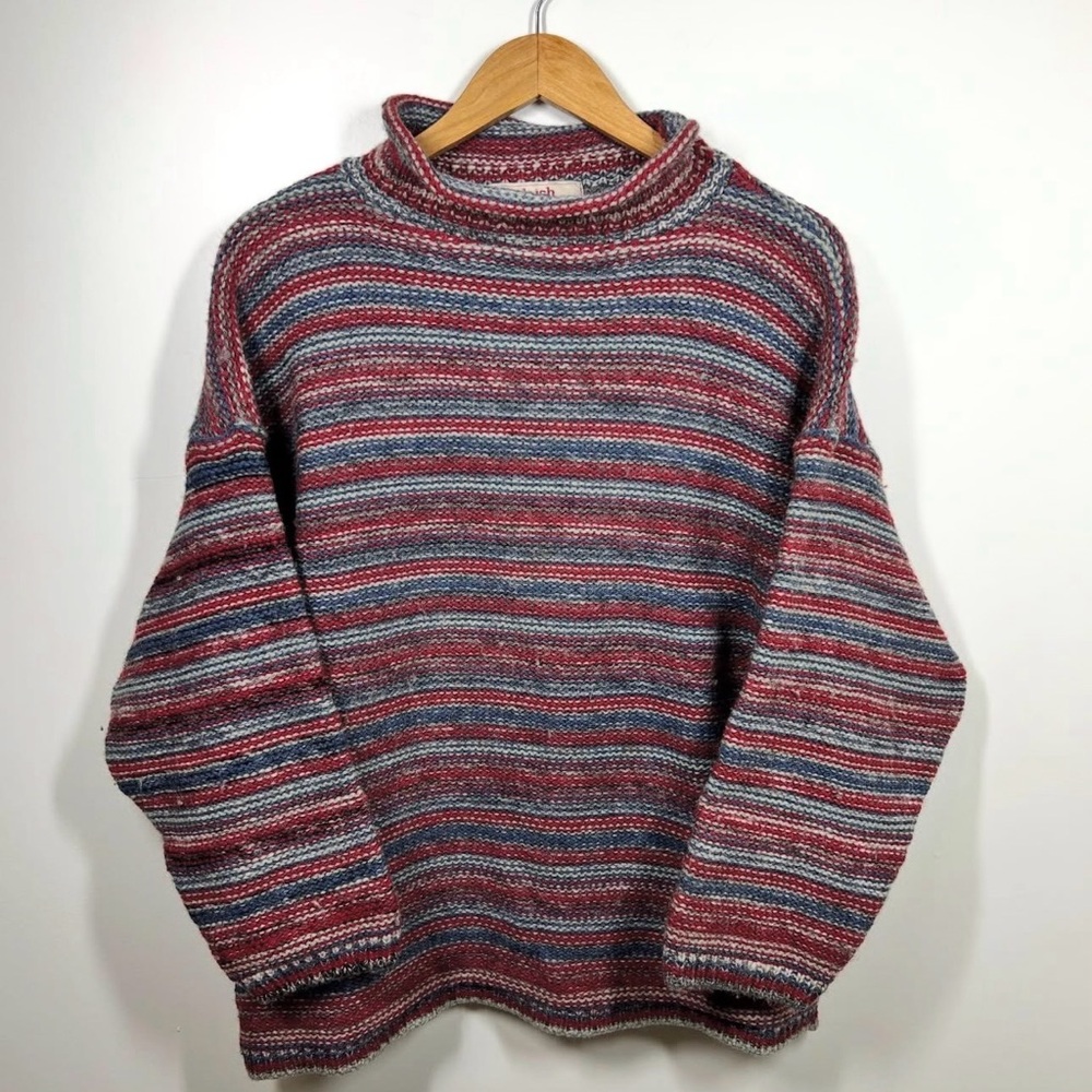 Beautiful vintage naturally oiled wool sweater - made in Ireland